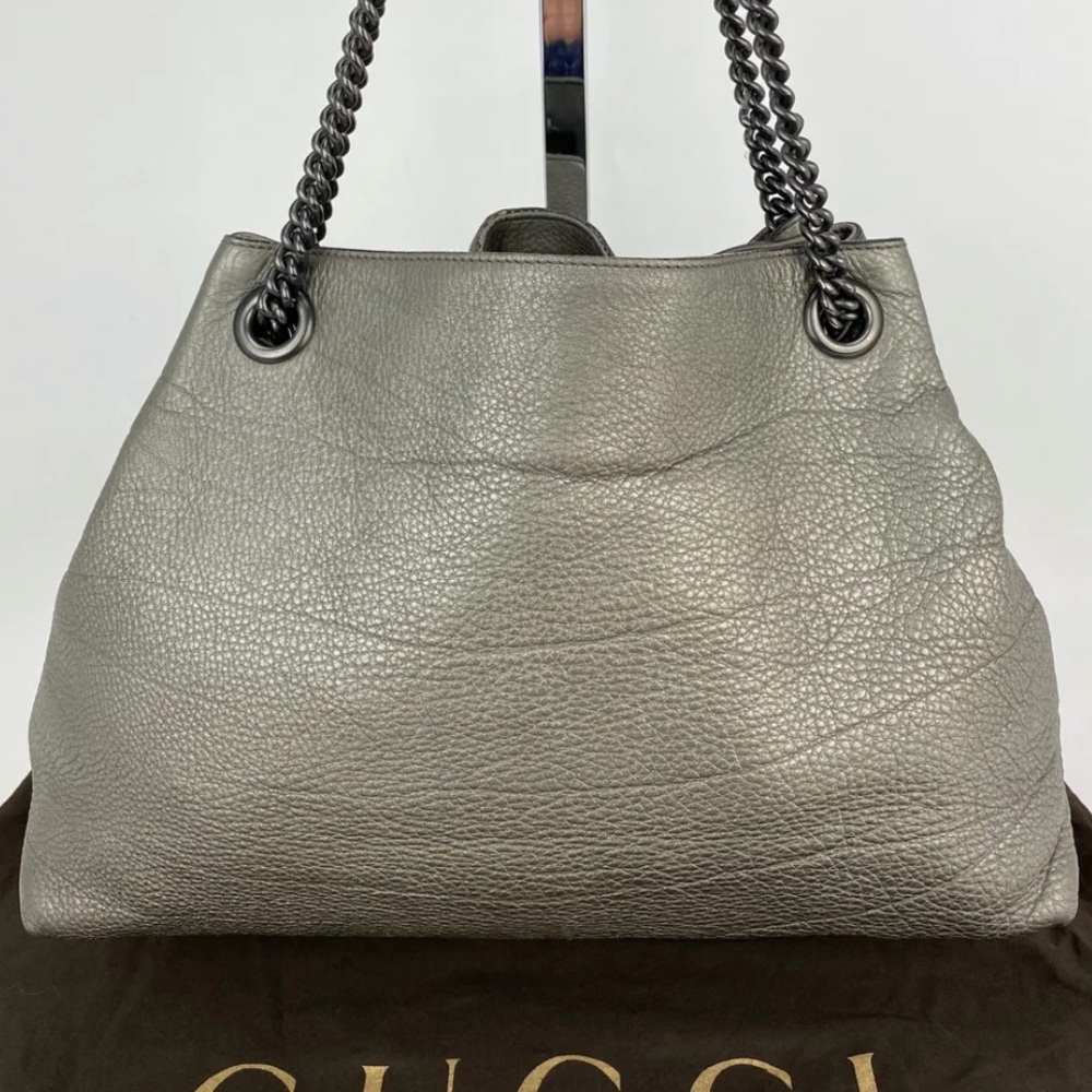 Authentic Gucci handbag in pewter - Picture 8 of 15